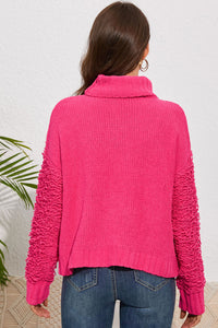 Turtle Neck Sleeve Detail Sweater