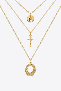 3-Piece 18K Gold-Plated Pendant Necklace