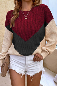 Round Neck Dropped Shoulder Sweater